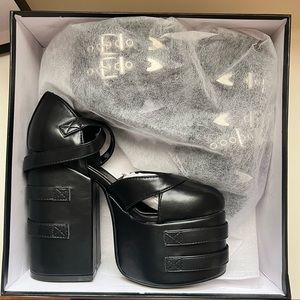 Black platform heels